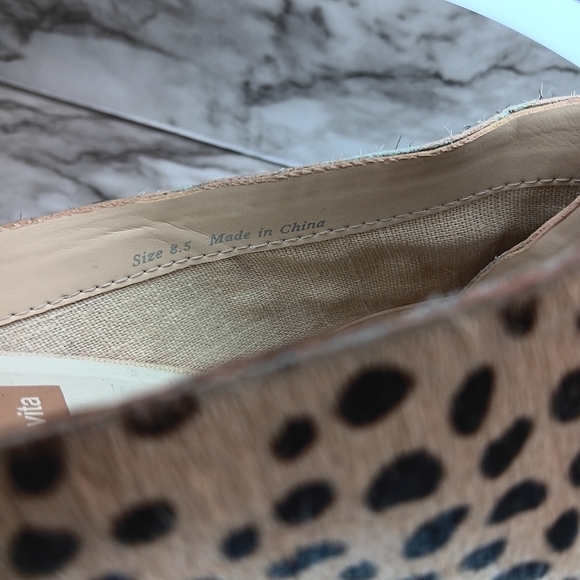 DOLCE VITA JAVI Women Leopard Cross SlipOn Mule Sandals Size 8.5 Block Heels - Picture 8 of 9